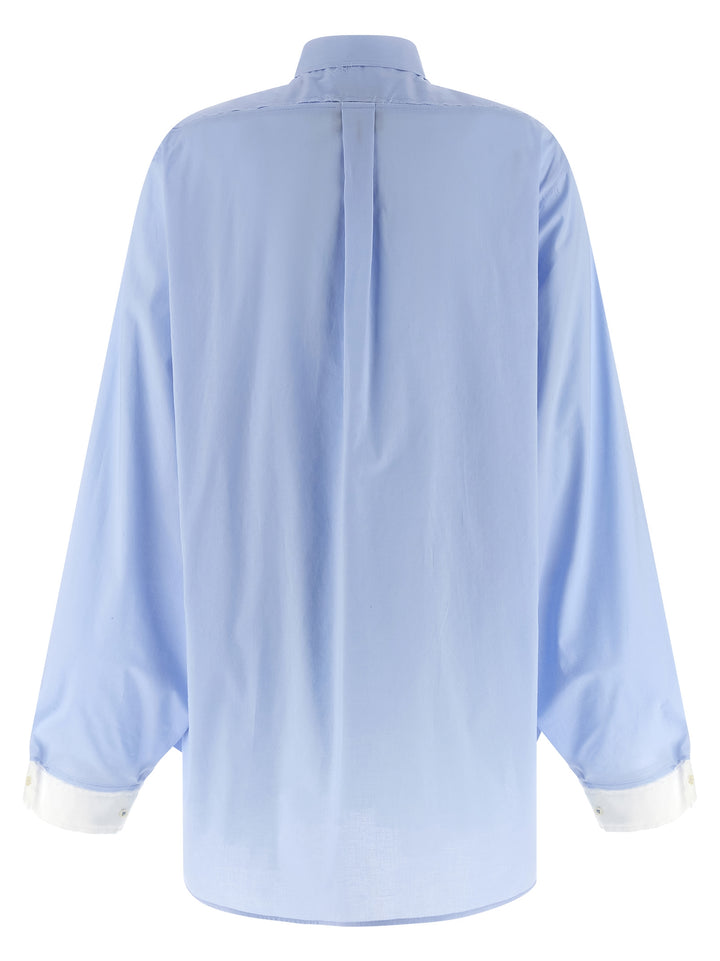 Maison Jejia Crazy Smoking Plissée Shirt and Blouse - Light Blue | 5128b80e12ce41514d95fba0f6cb749b05aaea6c