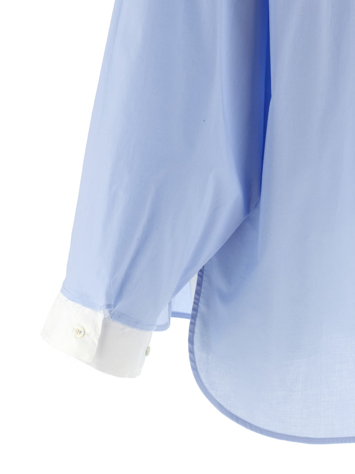 Maison Jejia Crazy Smoking Plissée Shirt and Blouse - Light Blue | 82af15e9d5040d81df4214e941b26559fc050a36