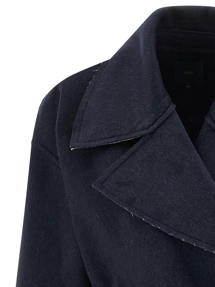Maison Jejia Cashmere Wool Coat Coats and Trench Coats - Blue | 8ab4512d202627a31aab461ff8046fb9d26a1351