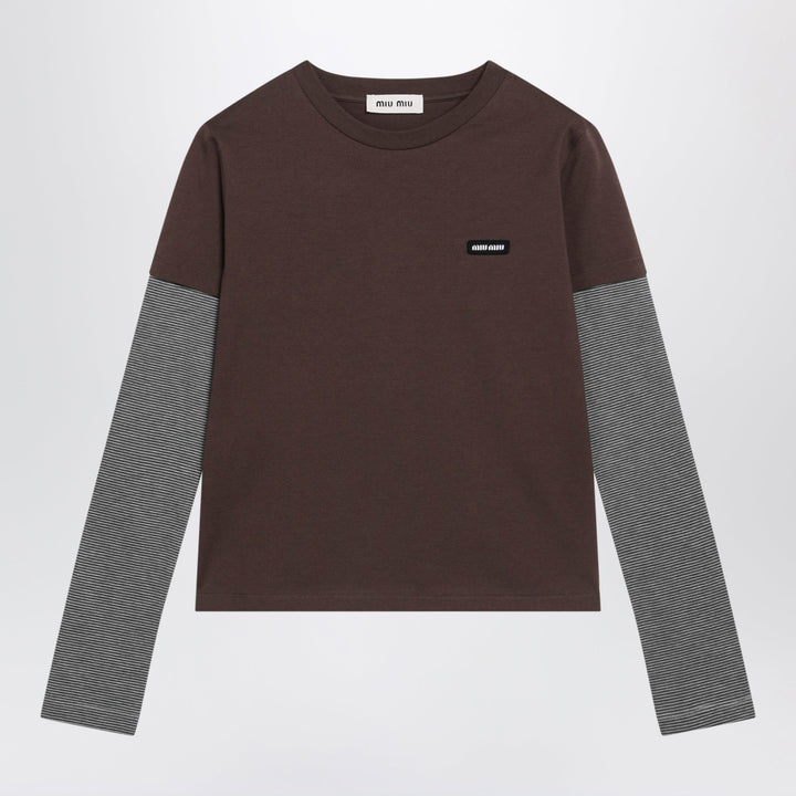 Miu Miu Shirts & Tops - Brown | d8a99dd093b145b49fecccac1f70b12139b2fc6f