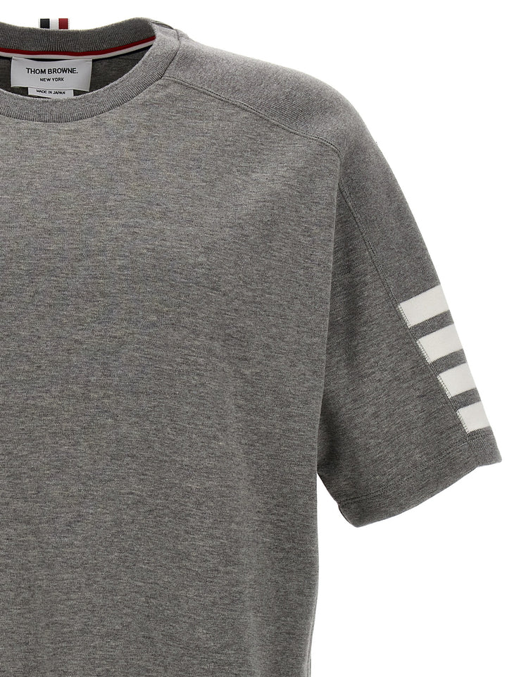 Thom Browne 4 Bar T-shirt - Gray | be22b34f589cb6ea8d5114c1963e04362a09d18f
