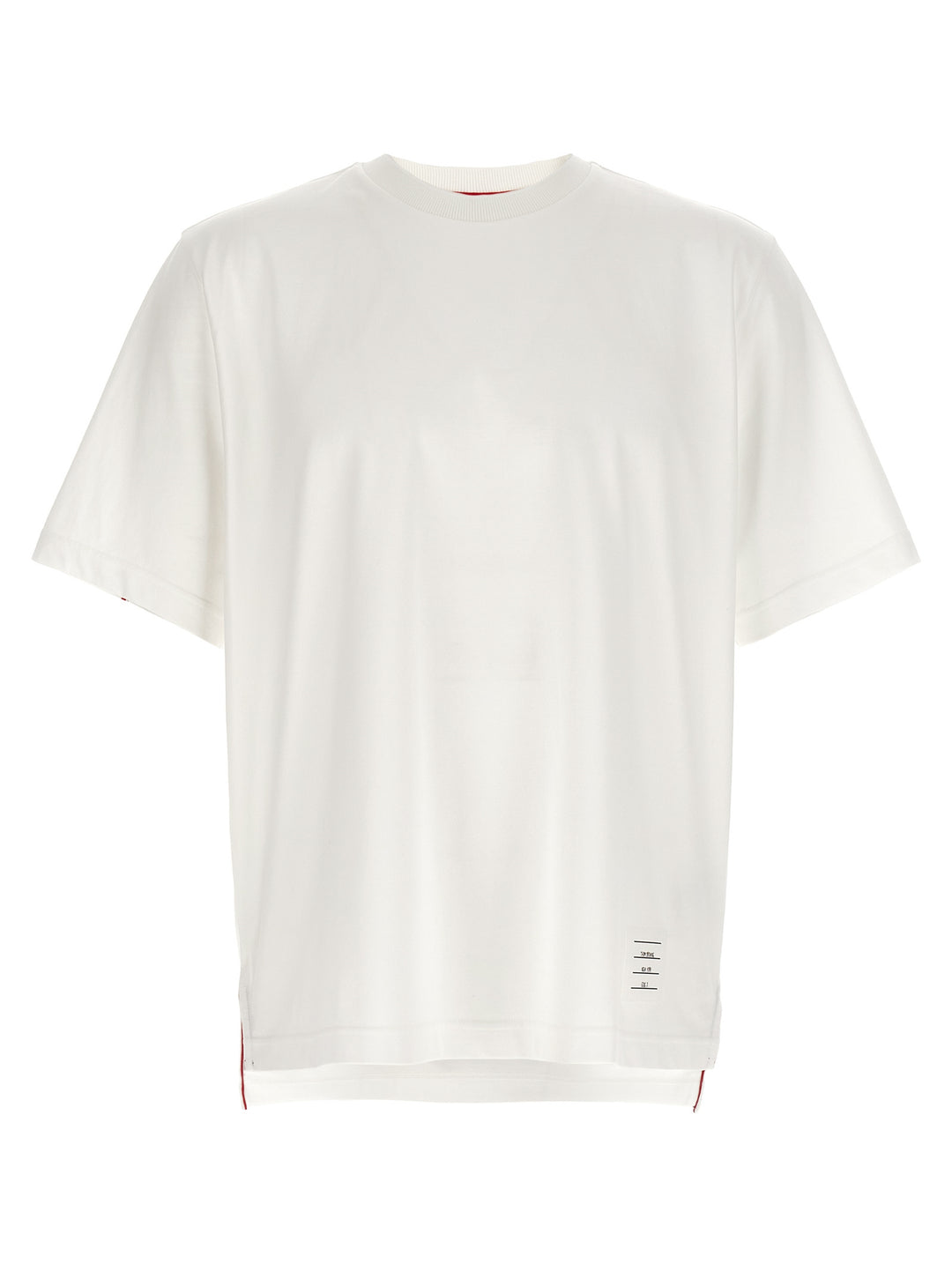 Thom Browne Rwb Knit Trim T-shirt - White | 51344f2e5d2645ed3d39e326cf90b9012b5218af
