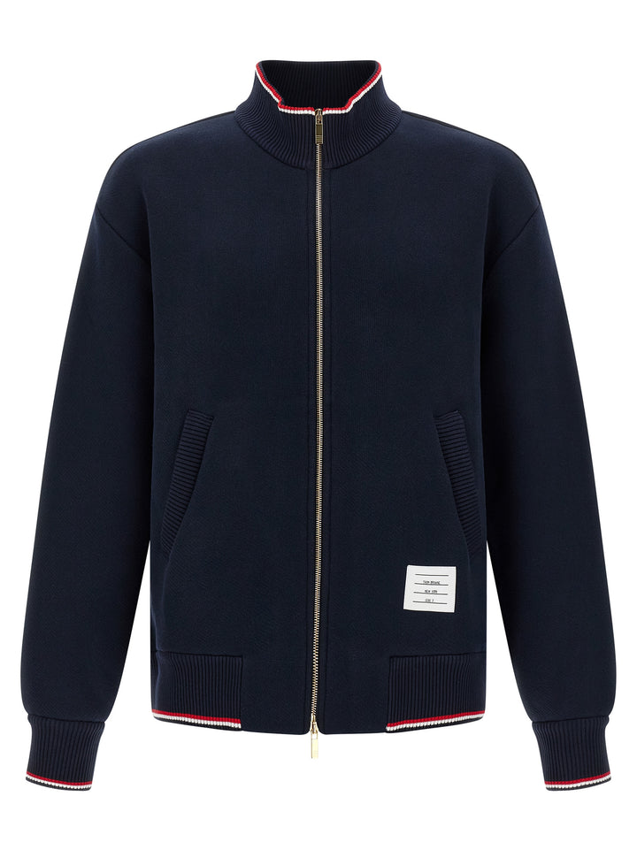 Thom Browne Rwb Piping Sweatshirt - Blue | 2ad995d6e33c4a3dc4a9f4bf60f9c59673fa0905