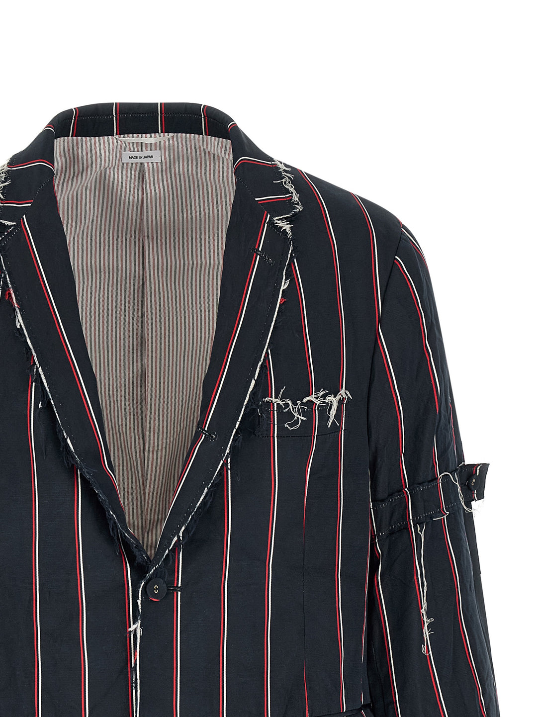 Thom Browne Mogador Striped Blazer - Blue | b986d82cf7b33b02f490b3e1671bf5f7f391af6c