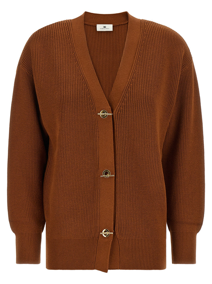 Elisabetta Franchi Cardigan Tricot Sweaters and Cardigans - Brown | 5c55328f9f26dbb69f97498eaa0f621b305f4eae
