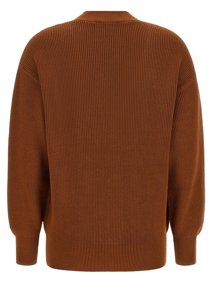 Elisabetta Franchi Cardigan Tricot Sweaters and Cardigans - Brown | 1a771d611662f2e882f86cd450574081fccc7423