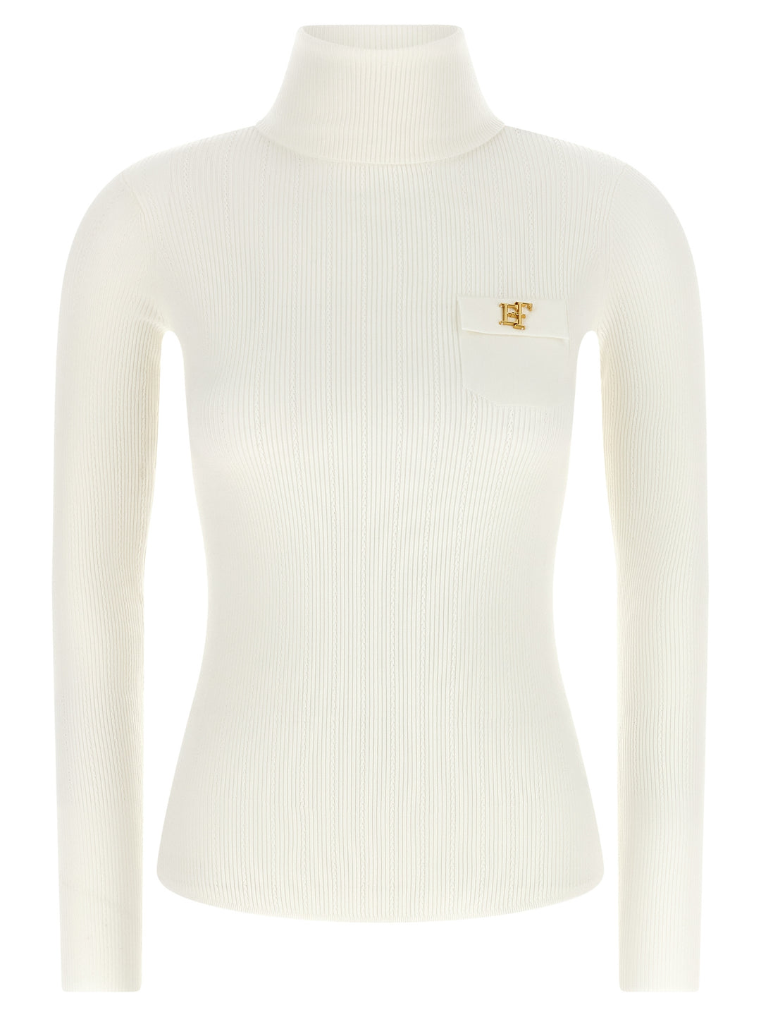 Elisabetta Franchi Turtleneck Embroidery À Jour Sweaters and Cardigans - White | 0e79ac7fb2dfab2161f4e53a981abcf11185ed14