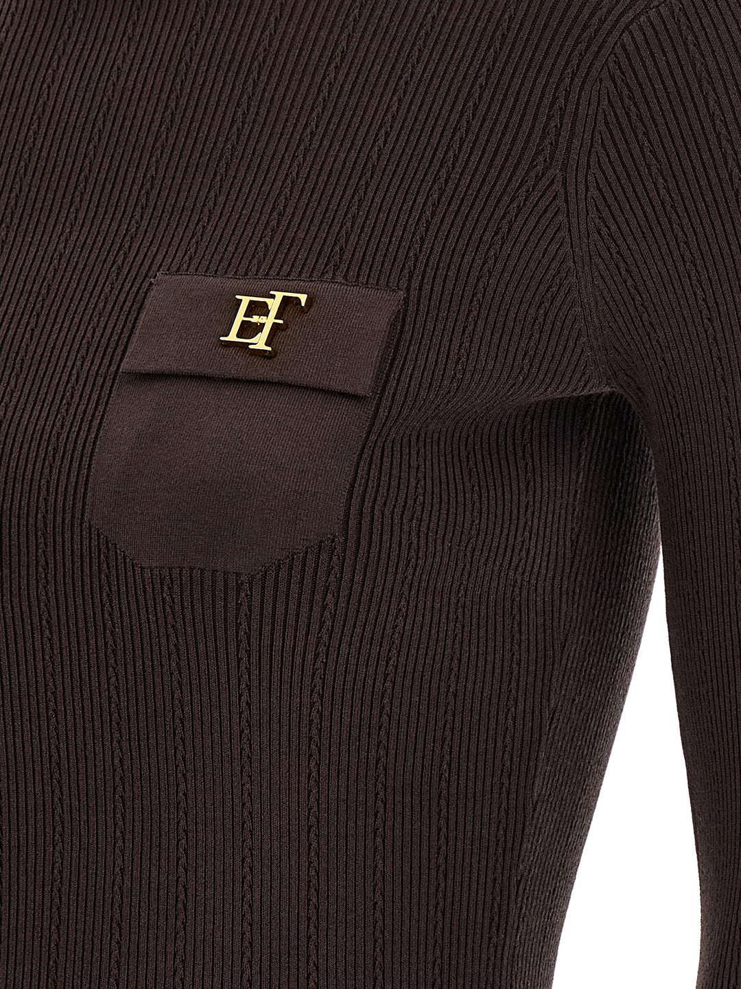 Elisabetta Franchi Tricot Turtleneck Sweaters and Cardigans - Brown | ccb7f838ed532bd6730629c288b04842791f26ad