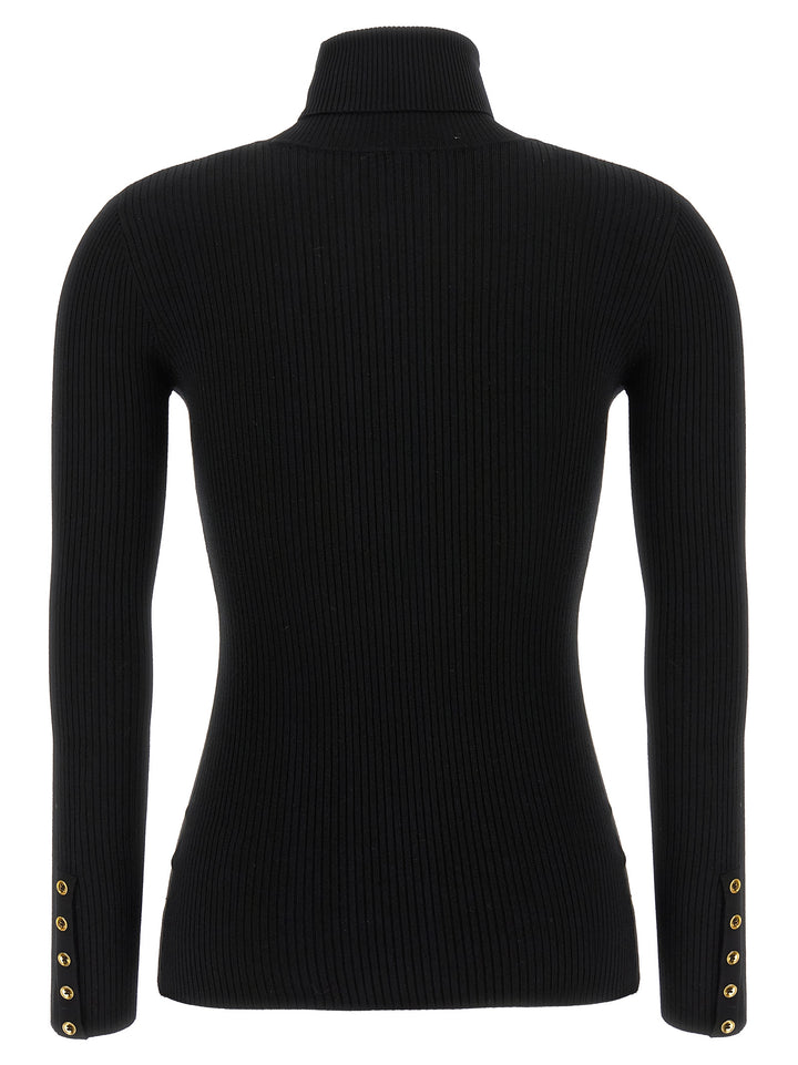 Elisabetta Franchi Ribbed Turtleneck Sweater Sweaters and Cardigans - Black | 91e79b0c5303ed25cba4299783a4d2b328266349