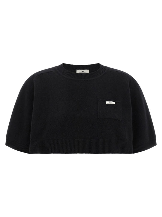 Wool And Cashmere Top Tops Black