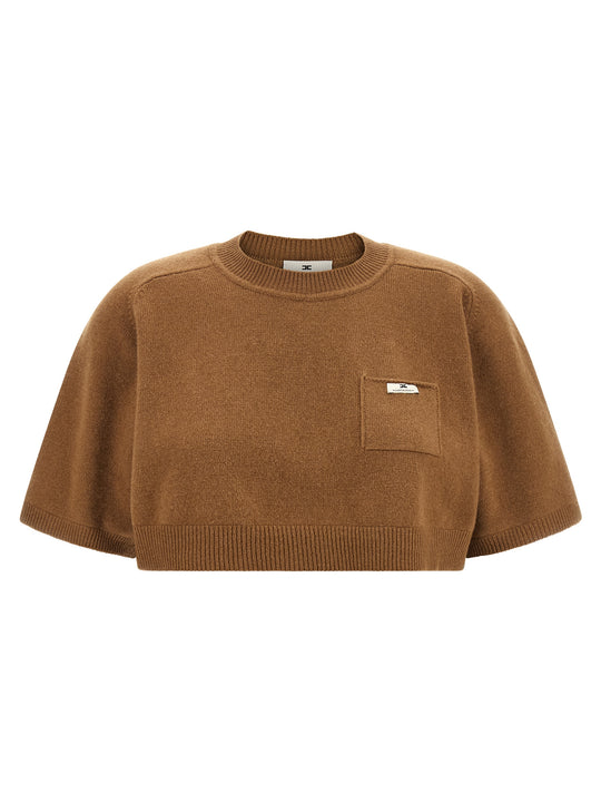 Wool And Cashmere Top Tops Brown