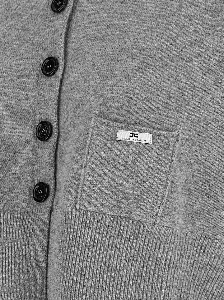 Elisabetta Franchi Cardigan Tricot Sweaters and Cardigans - Gray | d225f8a66a05b64501ee023ecb6368030d3820f7