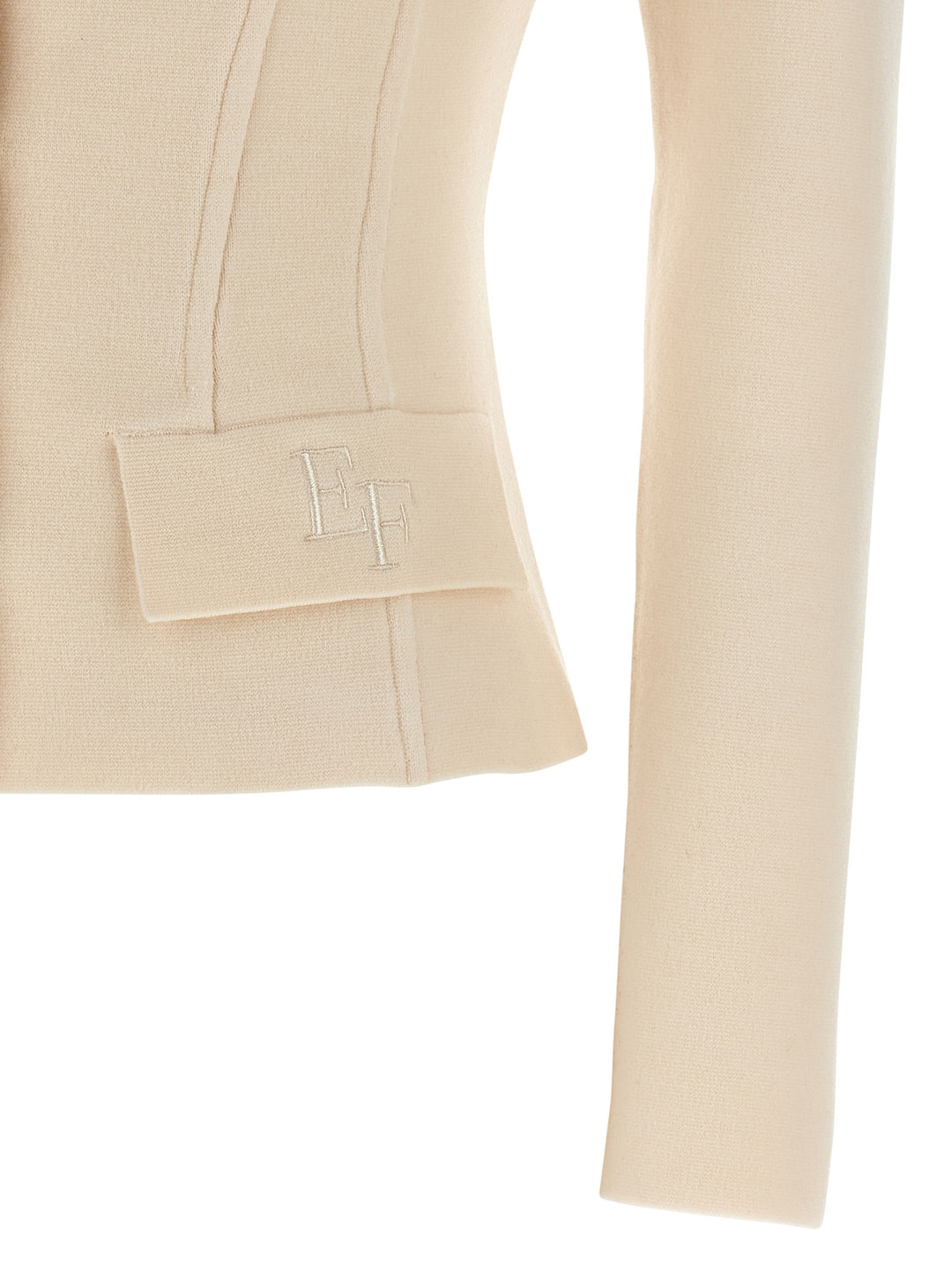 Elisabetta Franchi Fabric-Stitch Wool Blazer BlazerS - White | 5982fd98ad0f4fb42d578869c2be4aa0debce016