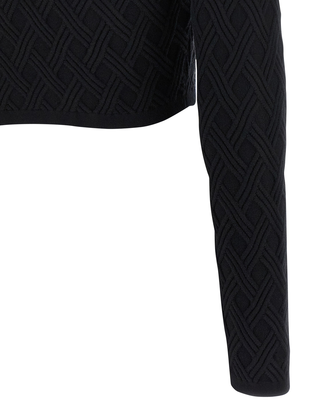 Elisabetta Franchi Jewel Zip Puller Cardigan Sweaters and Cardigans - Black | b2a92762400775119238b56c731109daea61dfe4