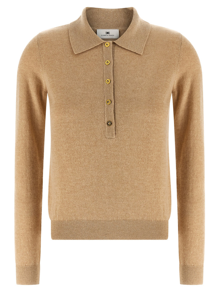 Elisabetta Franchi Cashmere Sweater Sweaters and Cardigans - Beige | 5d31fe01190b2a4fad56f64a76f999a47df0c770