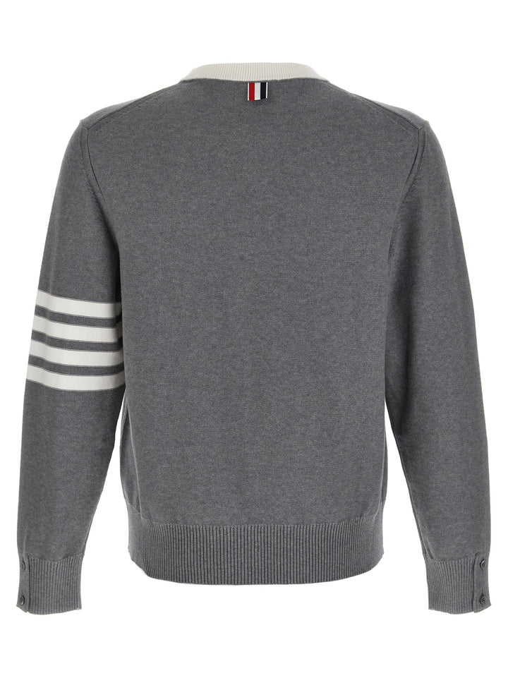 Thom Browne 4-Bar Hector Sweaters and Cardigans - Gray | e40b9ecc747f80efcf6581e3d2093c94f6f4a020