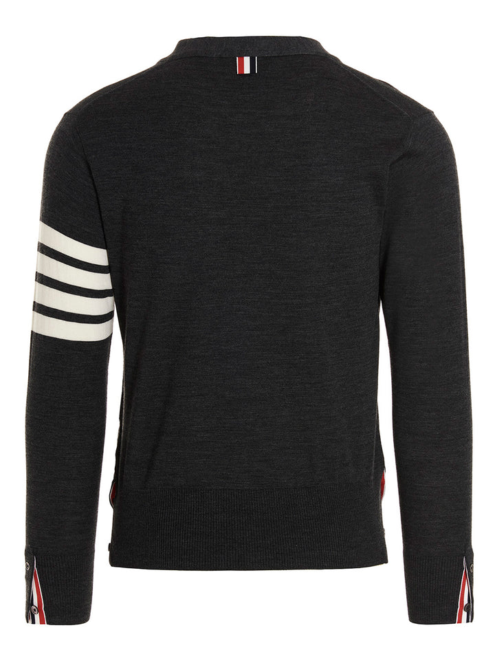 Thom Browne Merino Wool Cardigan Sweaters and Cardigans - Gray | 9d752b56fd6dcc335915749c594c06d9eeabd74a
