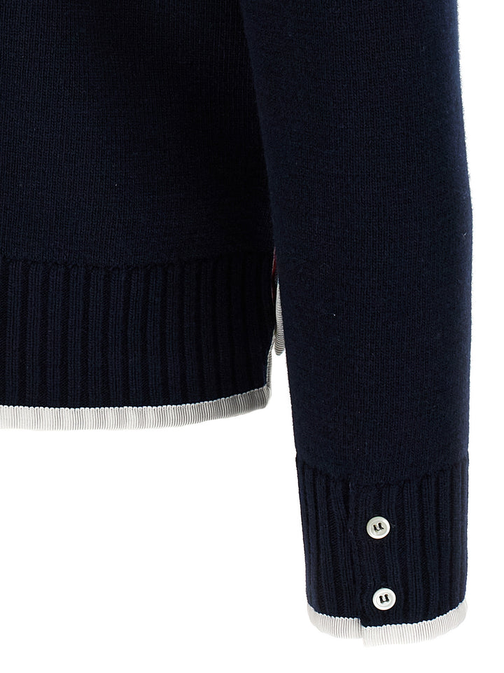 Thom Browne 4-Bar Sweaters and Cardigans - Blue | f292ab77cf607b4e4fedaefe323fe76aad8b602b
