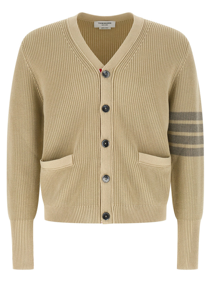 Thom Browne Garment Dye Sweaters and Cardigans - Beige | d82e9bc1293e28bbe123ca5f957229aec0780c61