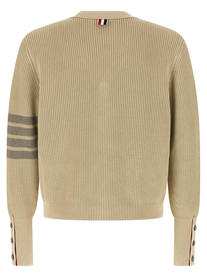 Thom Browne Garment Dye Sweaters and Cardigans - Beige | 3d1c62691c5f85f2c02d6ad9cc9424c346db2af0