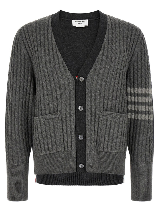 2-In-1 Trompe L'œIl Cardigan Sweaters And Cardigans Gray