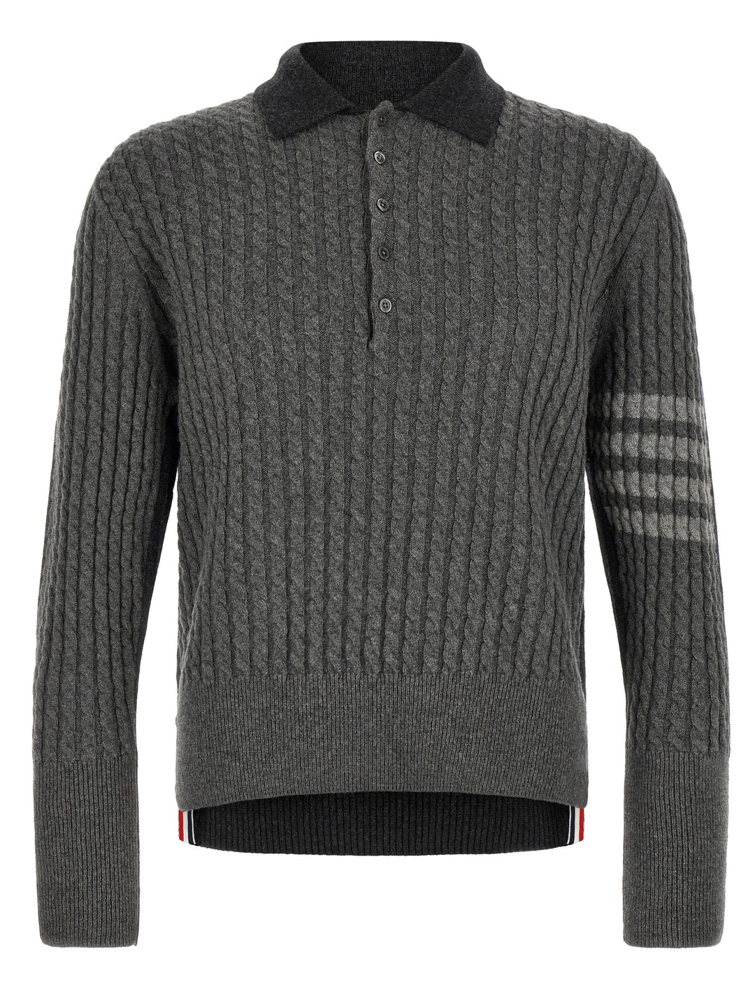 Thom Browne 2-In-1 Trompe L'oeil  Shirt Polo - Gray | 6e0ed27e0ec6ef1177d9504ea07d9ab2c06f6d98