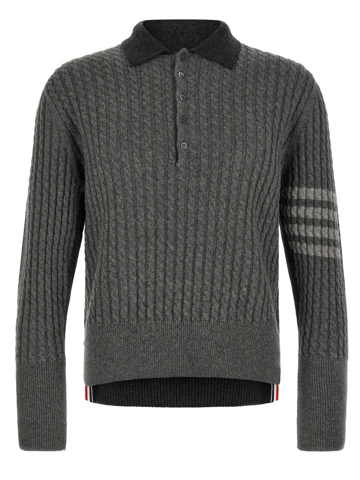 Thom Browne 2-In-1 Trompe L'oeil  Shirt Polo - Gray | 6e0ed27e0ec6ef1177d9504ea07d9ab2c06f6d98