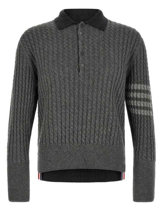 2-In-1 Trompe L'Oeil Shirt Polo Gray