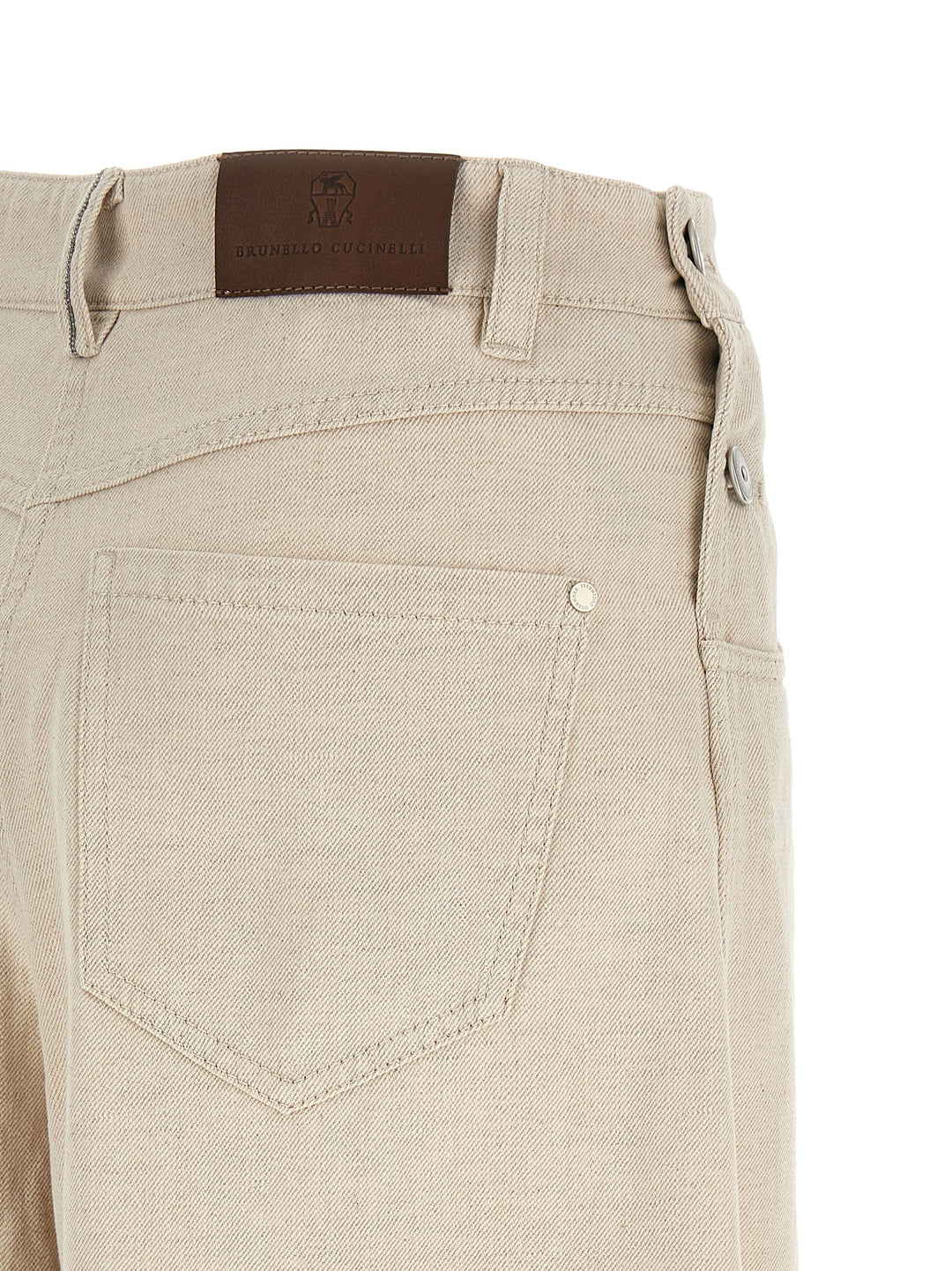 Brunello Cucinelli The Maxi Sailor Jeans - Beige | 12068475425e1bd25b54f07be9f5438724701fbb