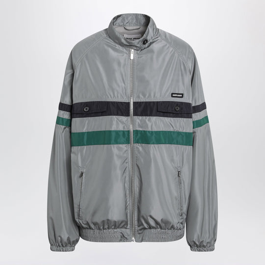 Tech Silk Blouson In Lead Grey