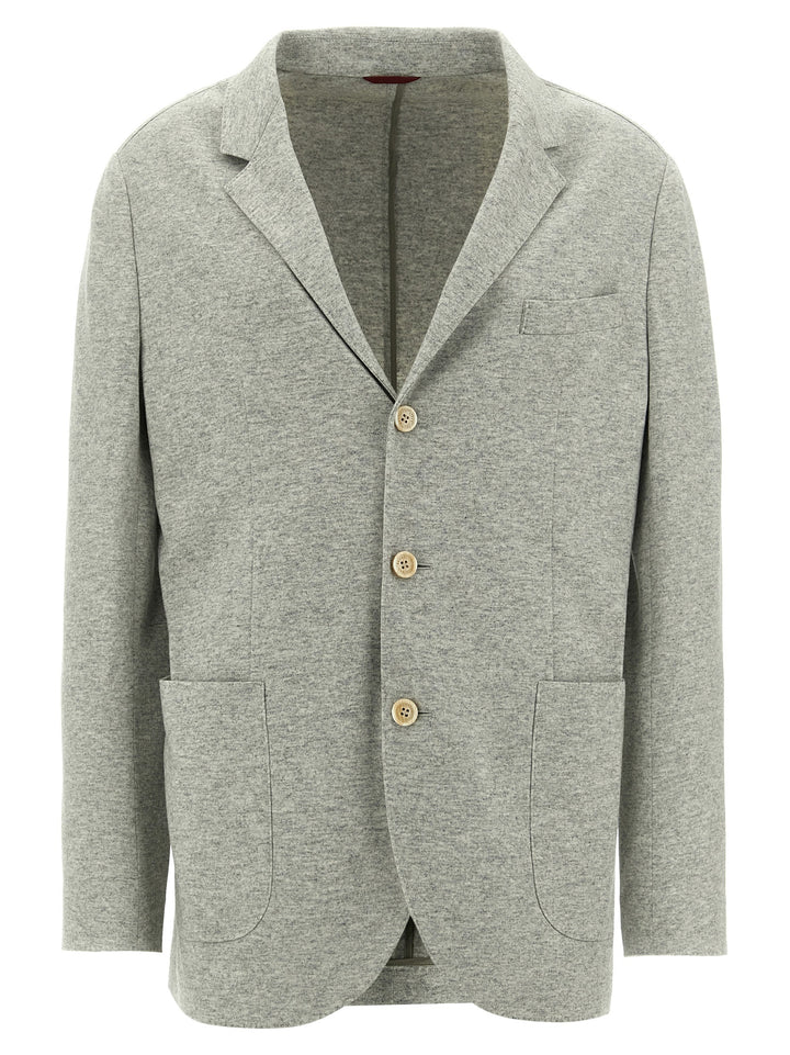 Brunello Cucinelli Single-Breasted Cashmere Blazer - Gray | 38aae98f8e5e7344415064c3b54995382edec6ad