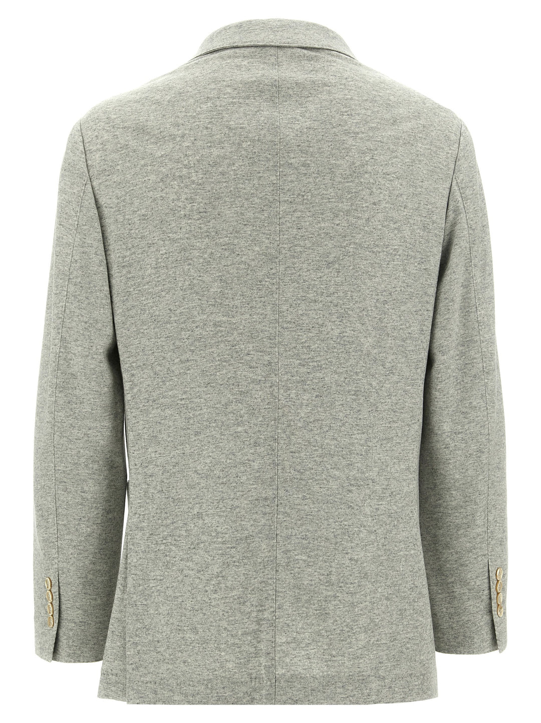 Brunello Cucinelli Single-Breasted Cashmere Blazer - Gray | d5232e914eb6583cf389cf432029785735c92e75
