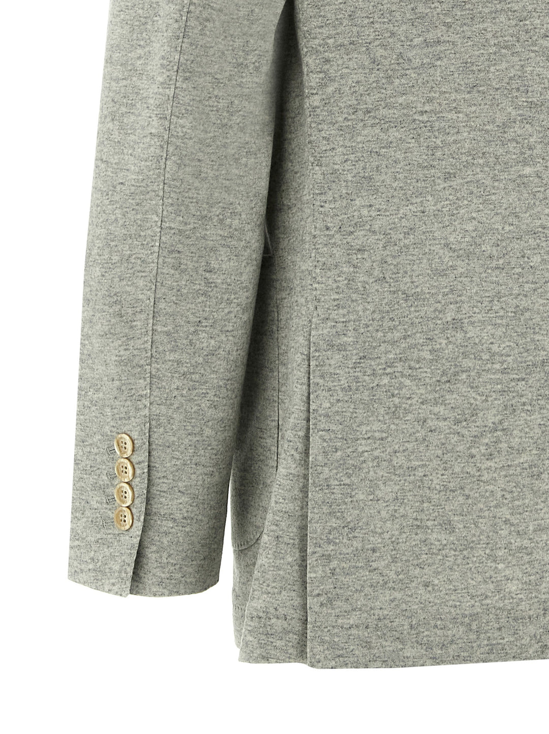 Brunello Cucinelli Single-Breasted Cashmere Blazer - Gray | 8c90862708f001268ae9ec617cf65869f3158ccb