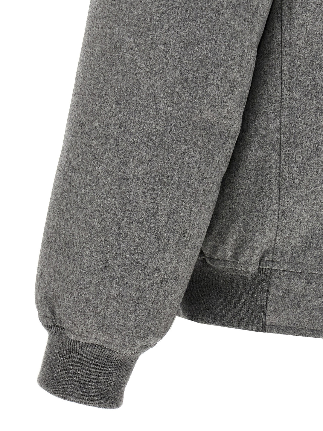 Brunello Cucinelli Sherling Neck Bomber Jacket Puffer Jackets - Gray | 2b5415c604f7a3806d9409f4ebe4201d5e06ba46