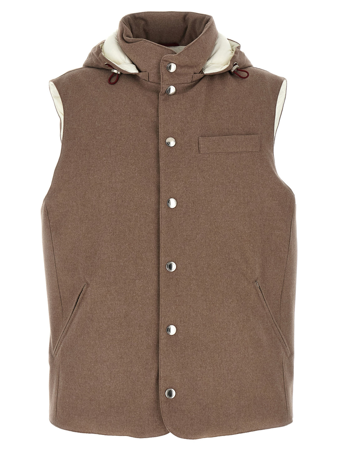 Brunello Cucinelli Padded Wool Vest Gilet - Beige | b27f91c332271f94af58277756b6c1877d917944