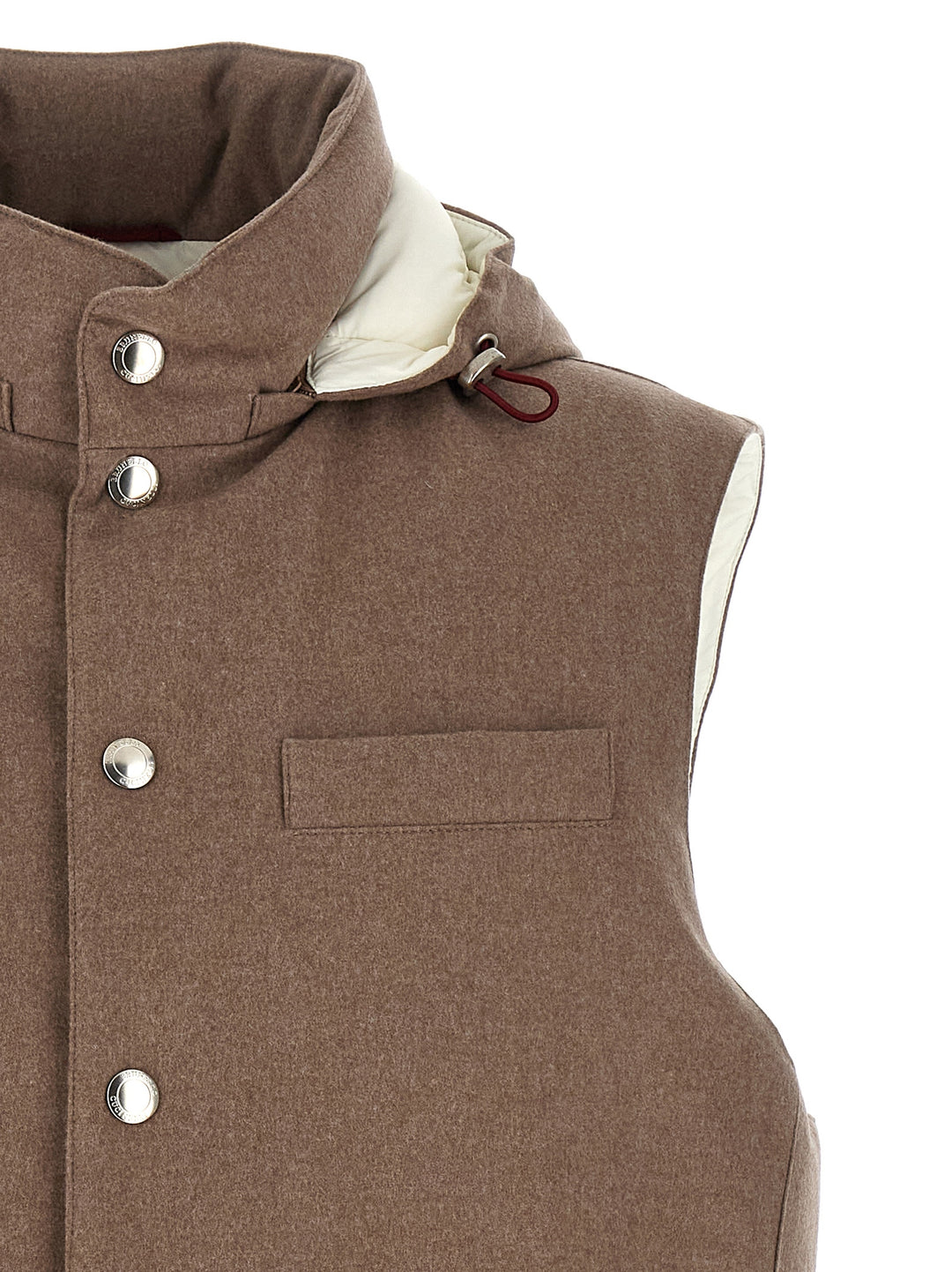Brunello Cucinelli Padded Wool Vest Gilet - Beige | 56bbc60077b83030fd253b83681e67999edc8b42