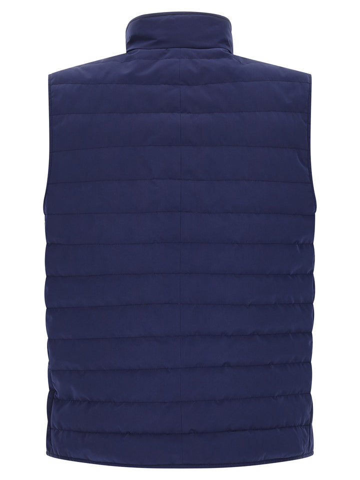 Brunello Cucinelli Quilted Vest Gilet - Blue | baf47c0576471fd422641d724eaed3521a76aaf7