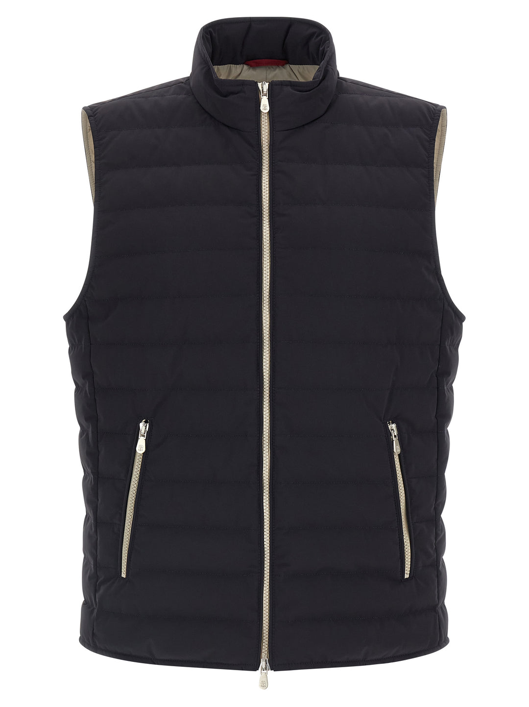 Brunello Cucinelli Quilted Vest Gilet - Blue | 49743d3c3e8bc9cbbf65abedc31cc755a67c0a52