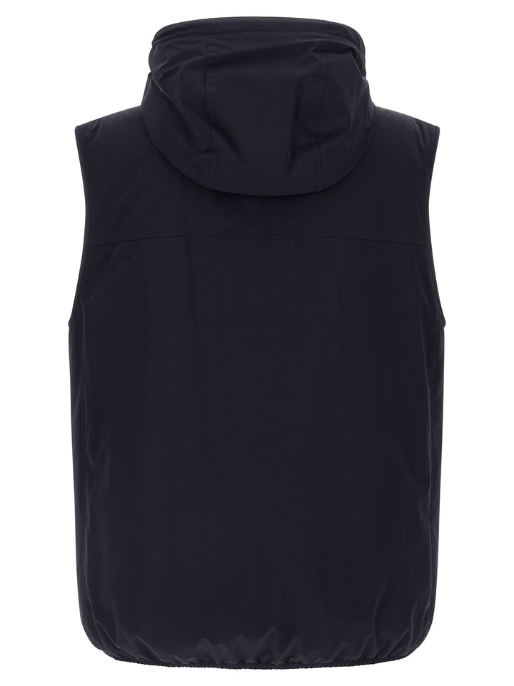 Brunello Cucinelli Hooded Vest Gilet - Blue | 42c3e928e9d6742ffb8e40484372db89d3e3a7f3