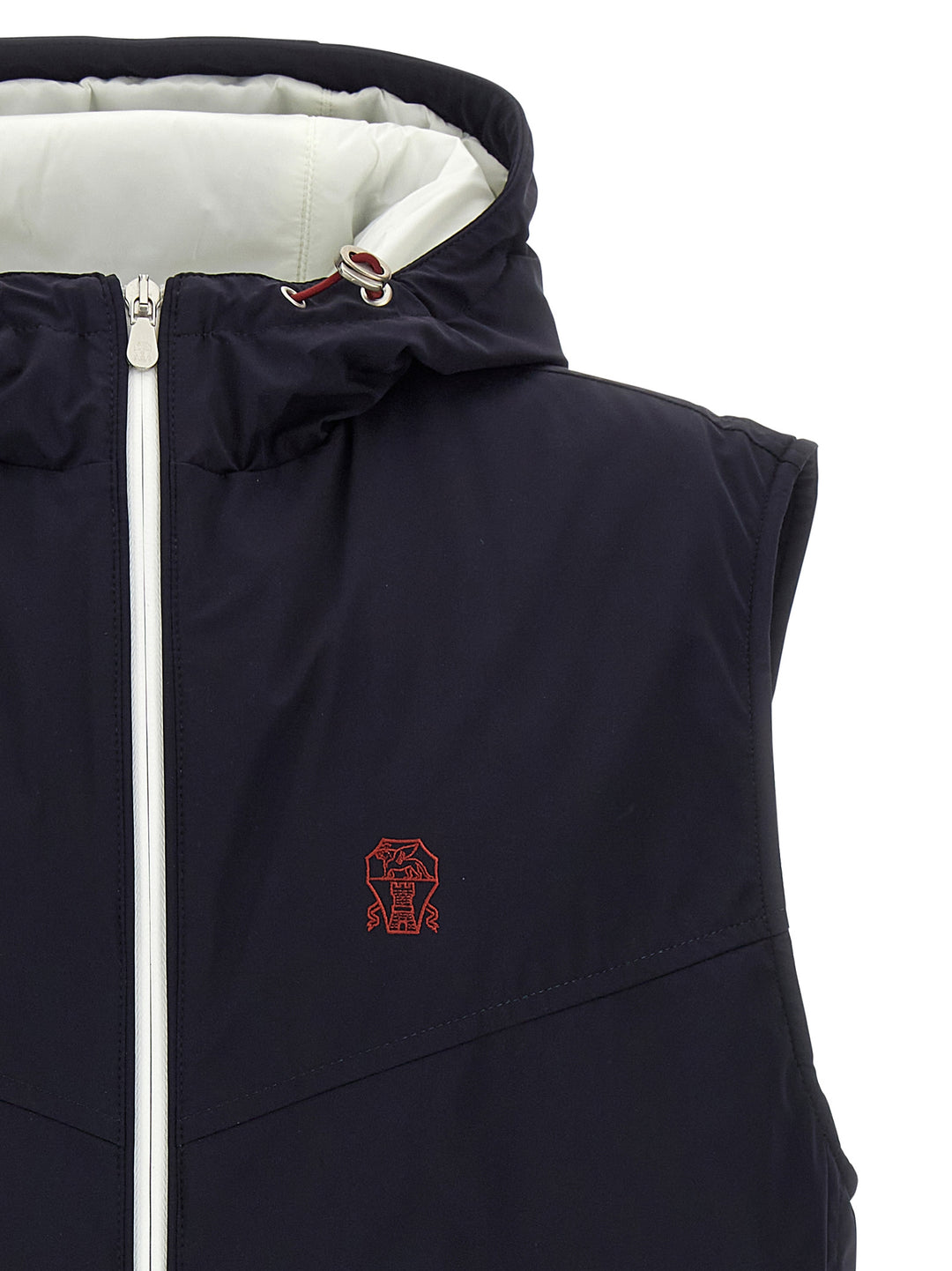 Brunello Cucinelli Hooded Vest Gilet - Blue | 94f25d17f7f1471745040755b445751089c8a1d4