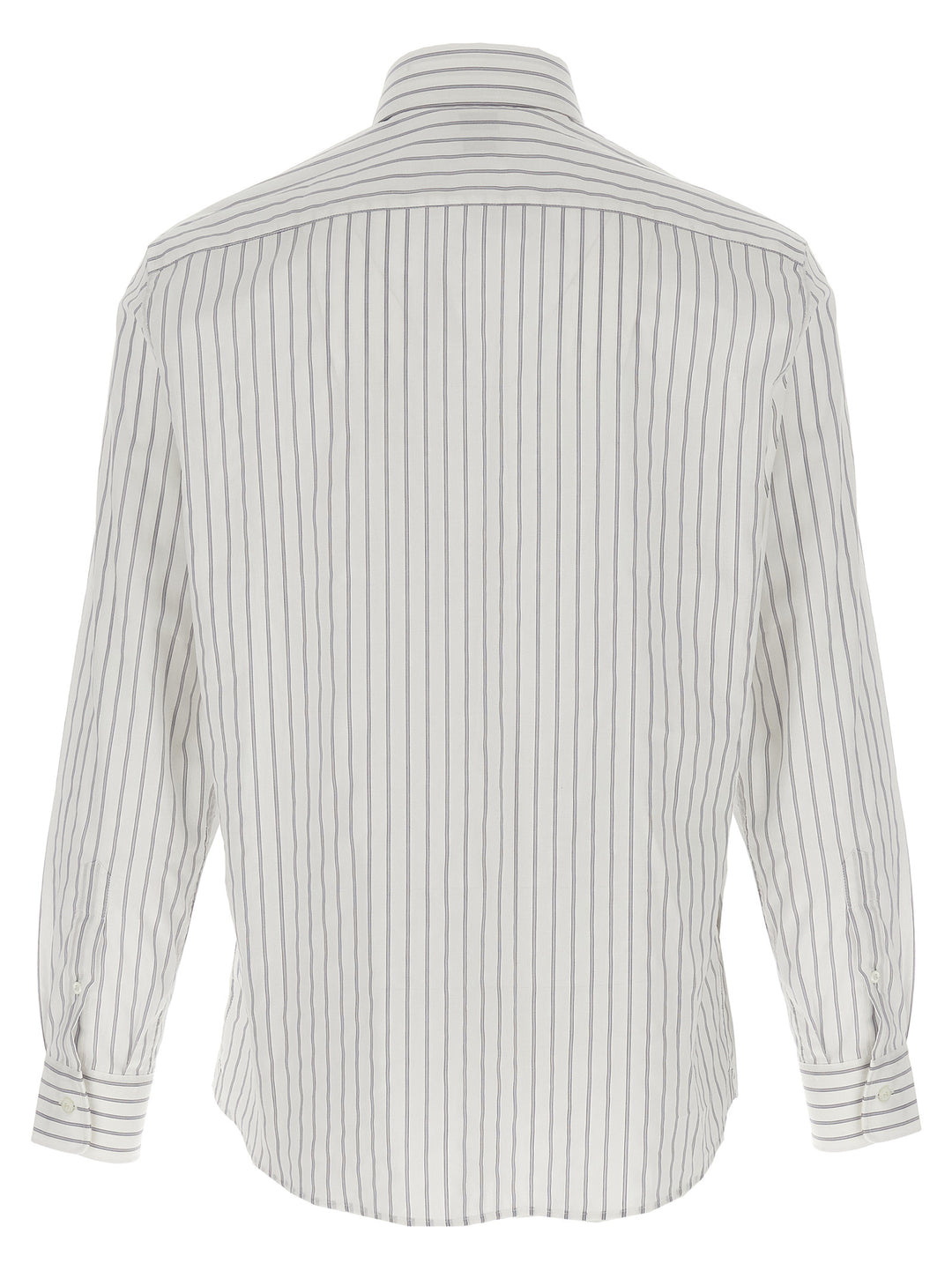Brunello Cucinelli Striped Canvas Shirt Shirt and Blouse - White | 00e62b2e6425513ca772203ef4e07b5cce05abb6