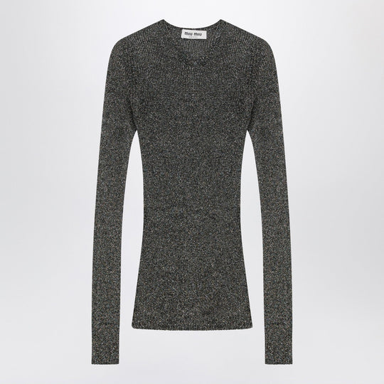 Gray Long-Sleeve Shirt In Lurex