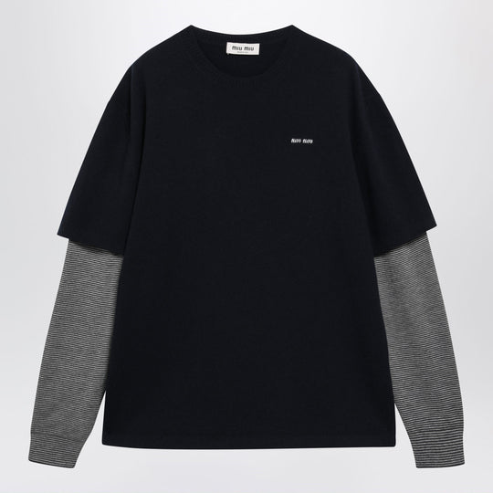 Blue Wool And Cashmere Sweater
