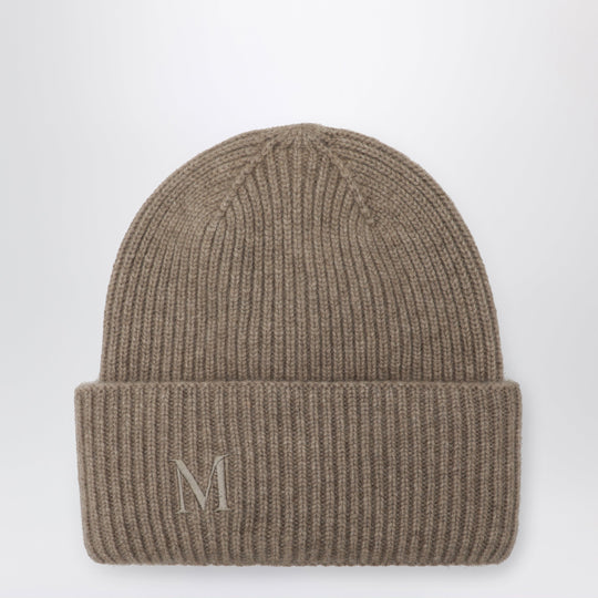 Beige Beanie In Cashmere