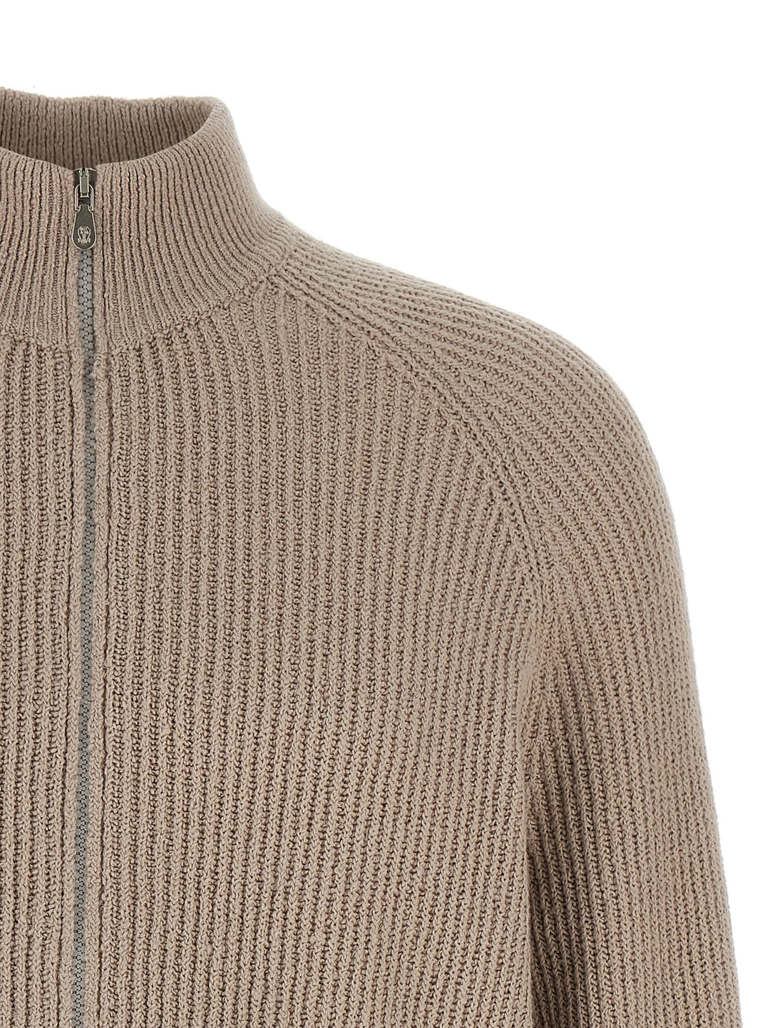 Brunello Cucinelli Zip Cardigan Sweaters and Cardigans - Beige | 85fc2c790d3122fc34ad7f1ef409ff88ed80636f