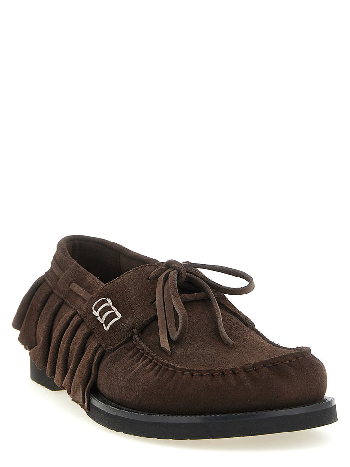 J.W. Anderson Suede Volant Boat Shoe Loafers - Brown | c31dce1ed4536235bdad441608f21a1ca62123db