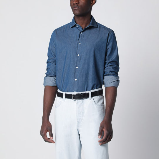 Tailor Fit Denim Shirt Blue