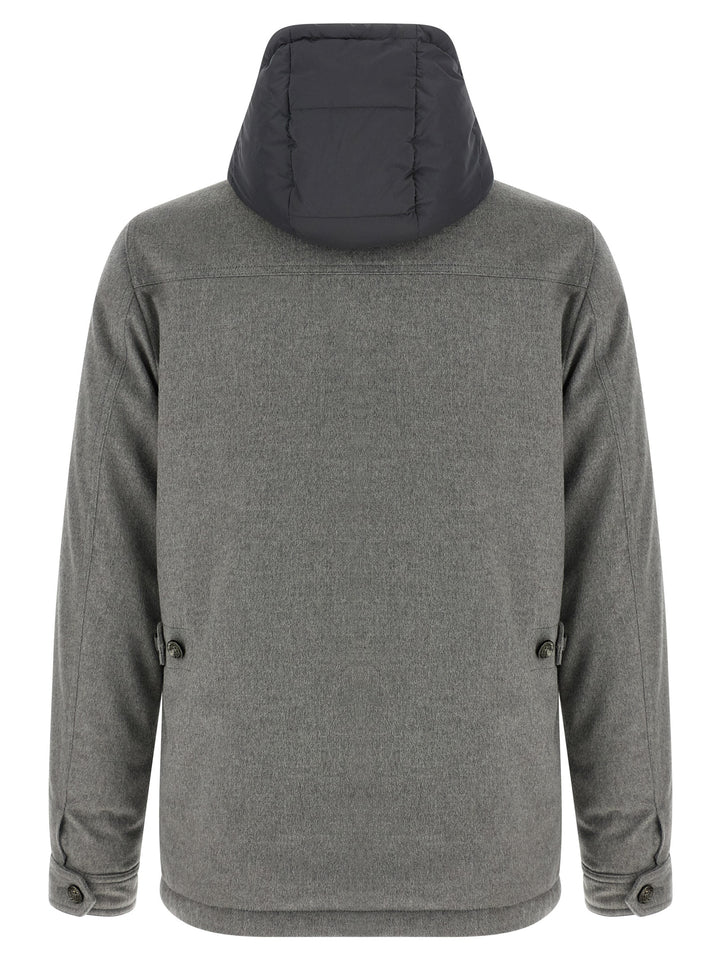 Moorer Monti Puffer Jackets - Gray | b56fa52432e9c07a9a08556ee9bca05aab565335