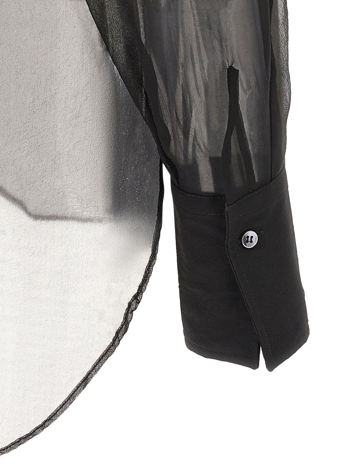 Brunello Cucinelli Double Layer Shirt Shirt and Blouse - Black | 64c1f15c26035ec234cea93e37752b599068b474