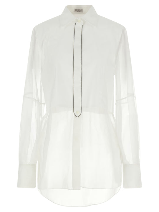 Double Layer Shirt Shirt And Blouse White